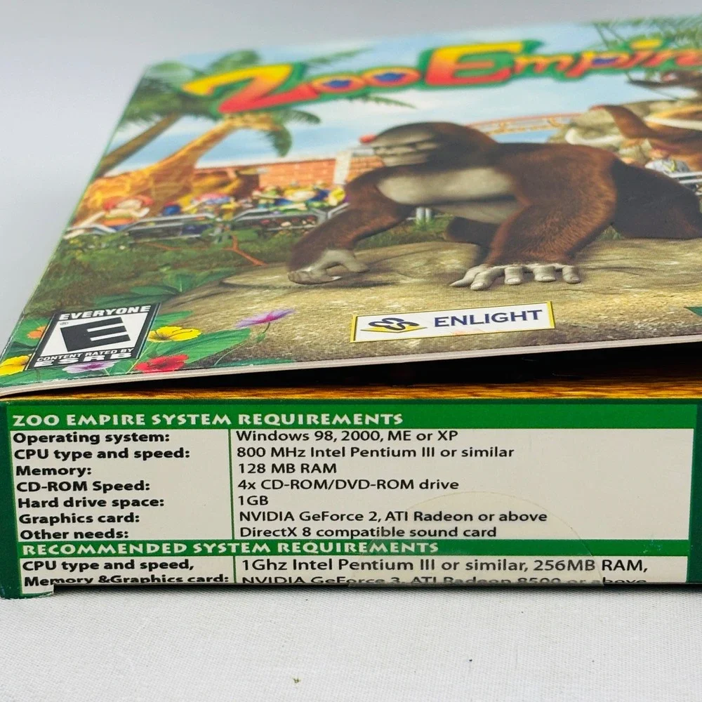 Zoo Empire PC CD-ROM Software 2004 Enlight Simulation Game Windows XP‎ 98